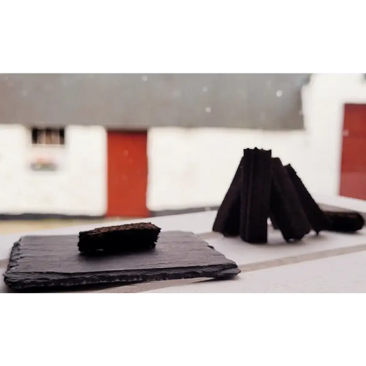 Turf incense with cottage