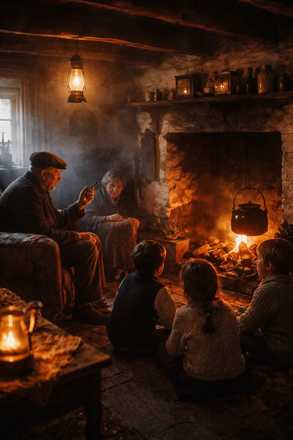 Storytelling around the fire