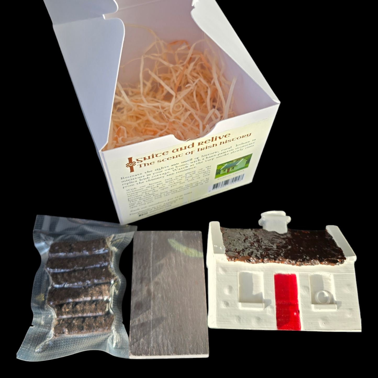 Irish Turf / Peat Incense Authentic Smoking Irish Cottage Set - The smell of Ancient Ireland