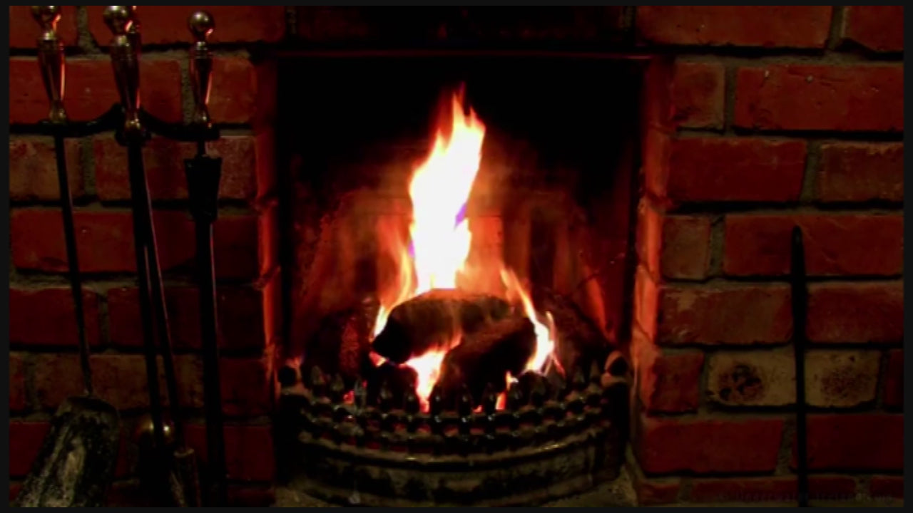 Load video: Burning real crackling Irish Turf Fire